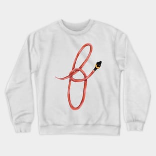 F - Red coffee snake Crewneck Sweatshirt